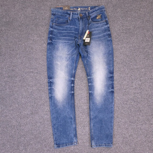 NWT Beverly Hills Polo Club Jeans Mens 30x30 Slim Modern Stretch Tapered - Picture 2 of 16
